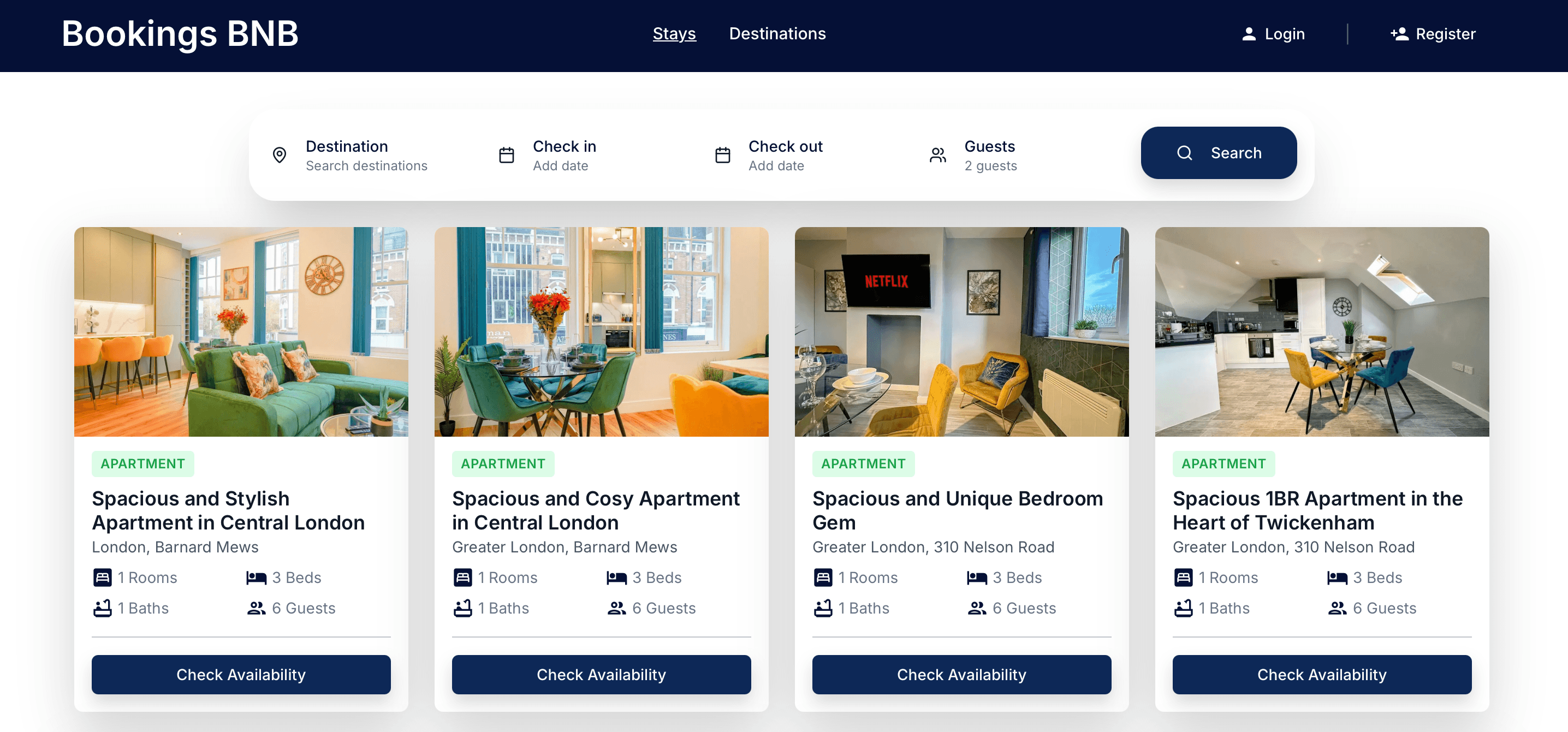 Screenshot of BookingsBNB.com