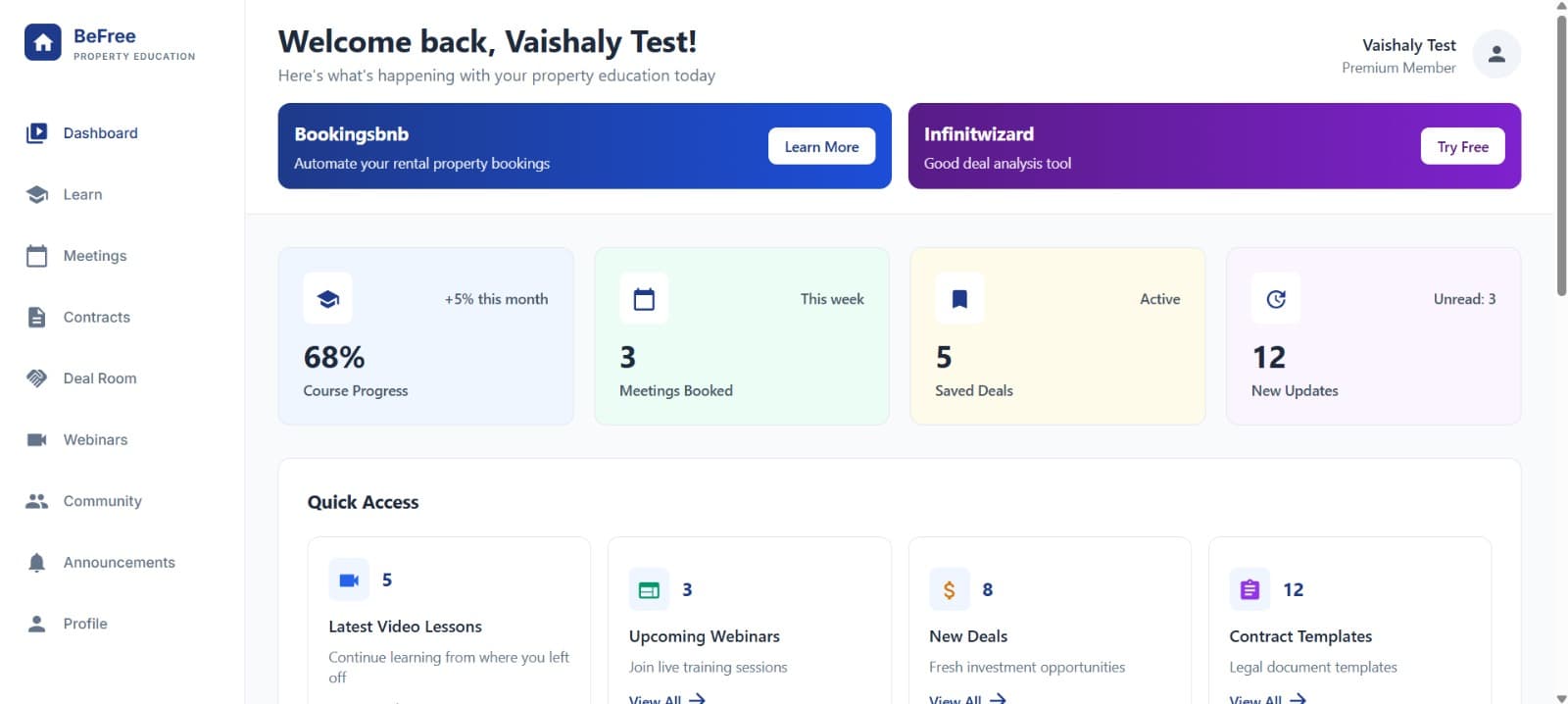 Screenshot of Be Free Property Education