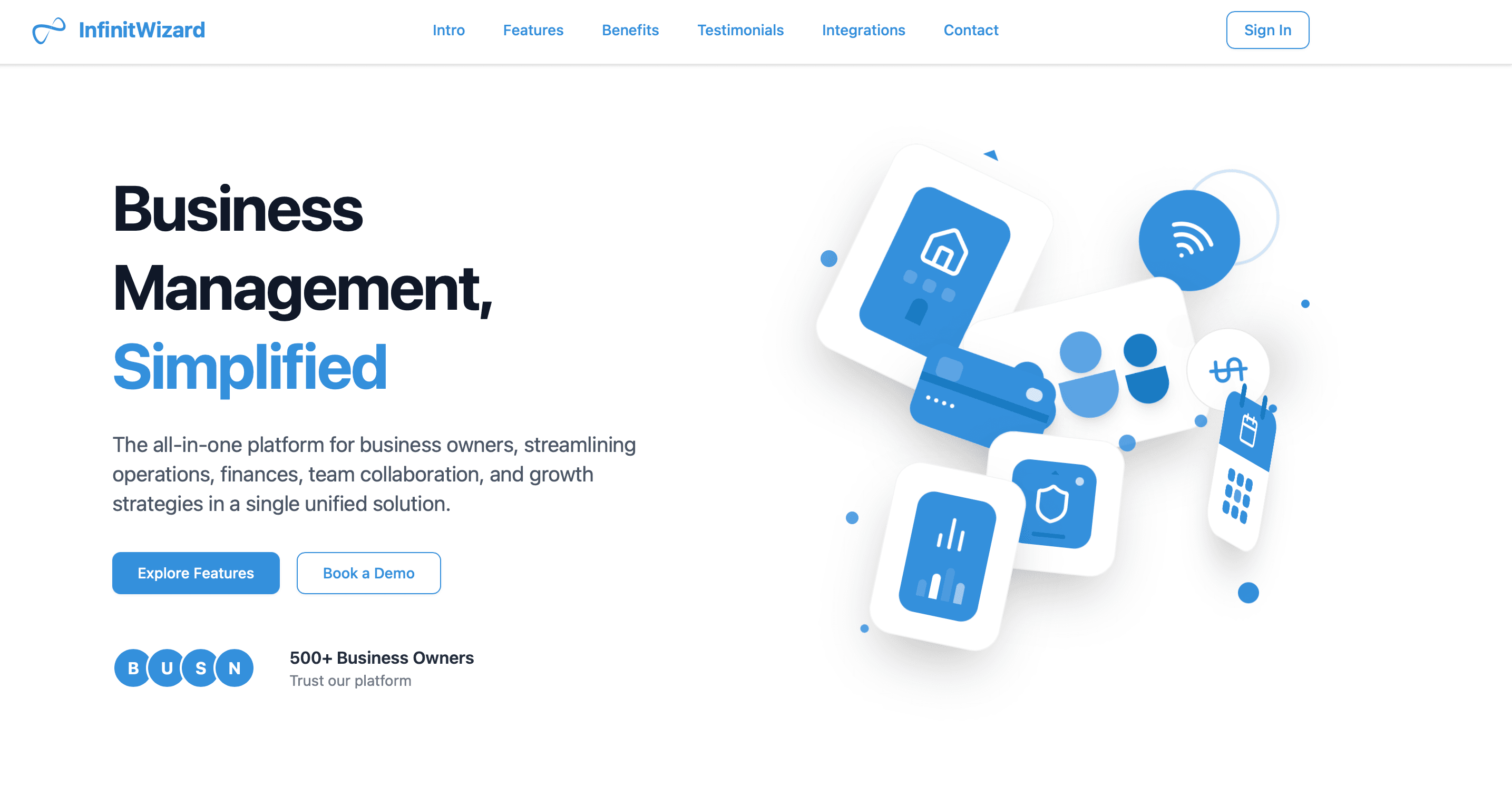 Screenshot of InfinitWizard